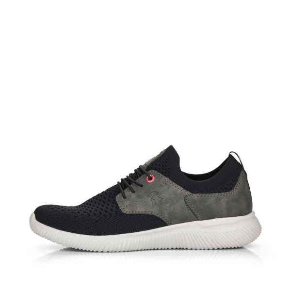 Rieker EVOLUTION Men's shoes | Style 07401 Athletic Slip-on - Black Combination | Free Delivery