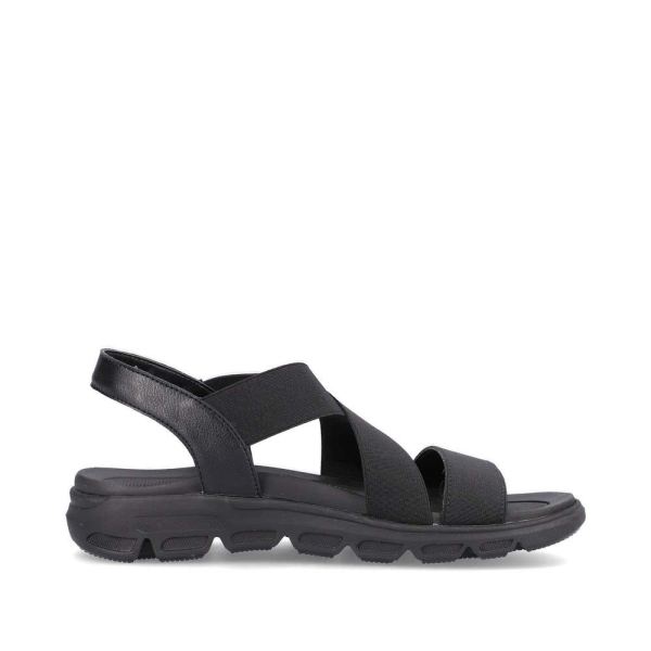 Rieker EVOLUTION Women's sandals | Style V8408 Athletic Sandal - Black | Free Delivery