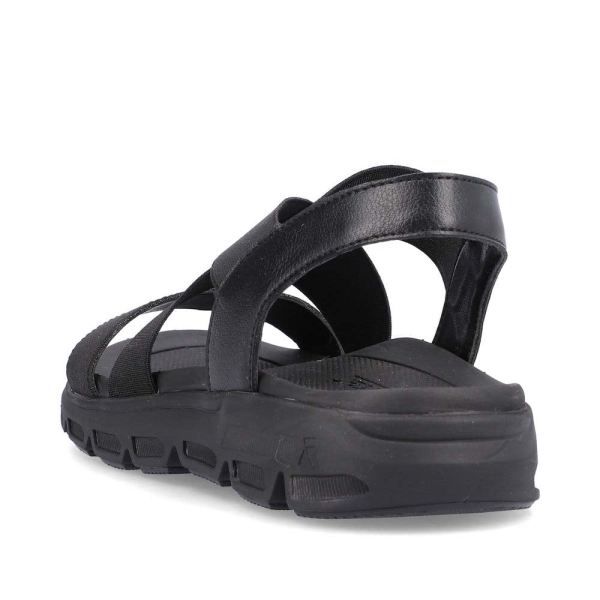Rieker EVOLUTION Women's sandals | Style V8408 Athletic Sandal - Black | Free Delivery