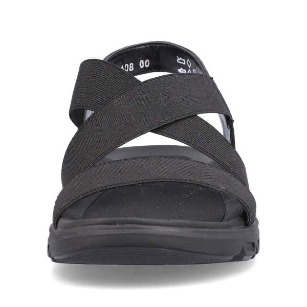 Rieker EVOLUTION Women's sandals | Style V8408 Athletic Sandal - Black | Free Delivery