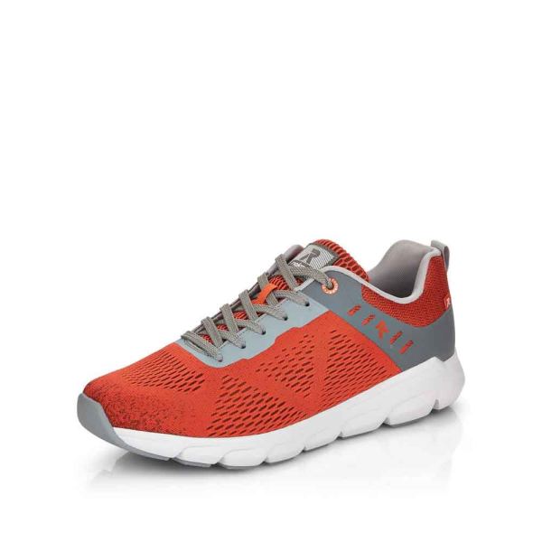 Rieker EVOLUTION Men's shoes | Style 07806 Athletic Lace-up - Orange | Free Delivery