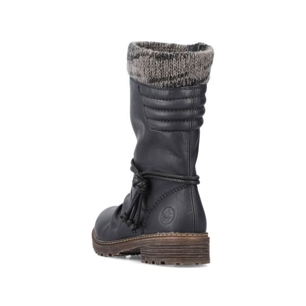 Rieker Synthetic leather Women's Mid height boots| Z4755 Mid-height Boots - Black | Free Delivery