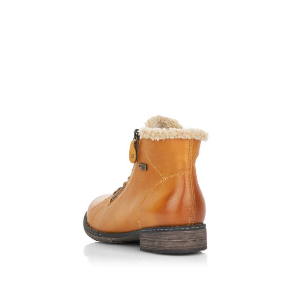 Remonte Leather Women's Mid Height Boots| D4372-01 Mid-height Boots - Yellow Combination | Free Delivery