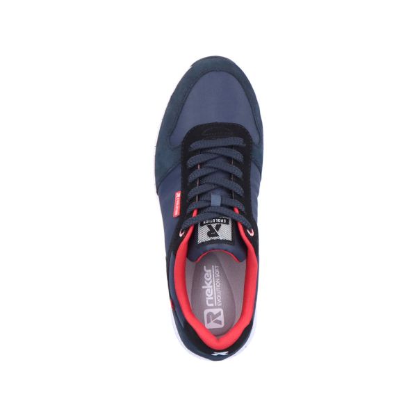 Rieker EVOLUTION Men's shoes | Style 07002 Athletic Lace-up - Blue Combination | Free Delivery