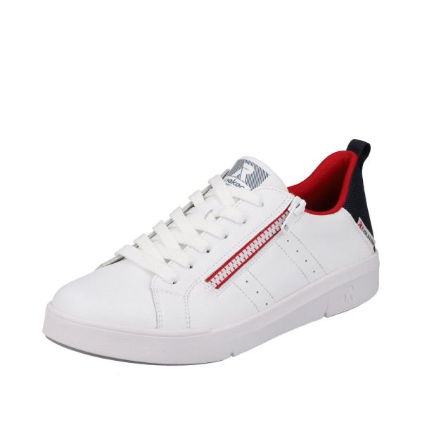 Rieker EVOLUTION Women's shoes | Style 41906 Athletic Lace-up with zip - White | Free Delivery