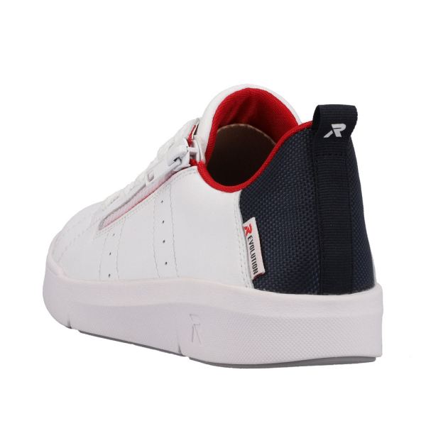 Rieker EVOLUTION Women's shoes | Style 41906 Athletic Lace-up with zip - White | Free Delivery