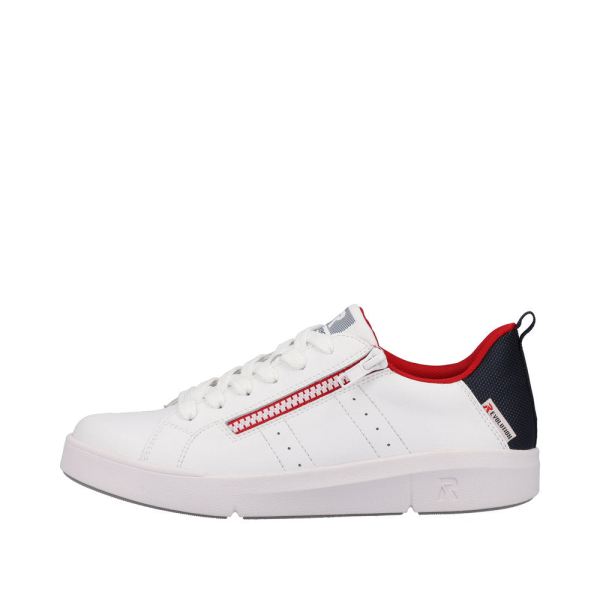 Rieker EVOLUTION Women's shoes | Style 41906 Athletic Lace-up with zip - White | Free Delivery