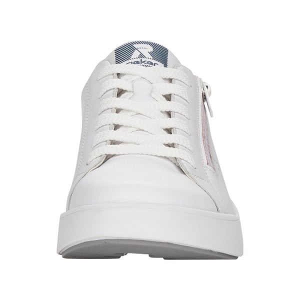 Rieker EVOLUTION Women's shoes | Style 41906 Athletic Lace-up with zip - White | Free Delivery