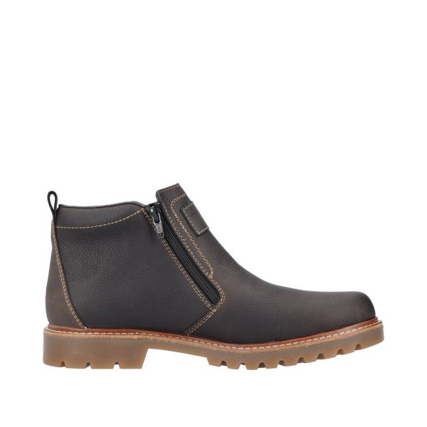 Rieker Leather Men's Boots| 39871 Ankle BootsFiber Grip - Brown | Free Delivery