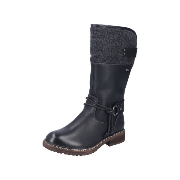Rieker Synthetic Material Women's' Tall Boots| 94774 Tall Boots - Black | Free Delivery