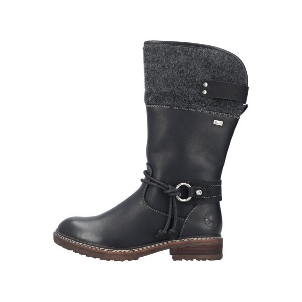 Rieker Synthetic Material Women's' Tall Boots| 94774 Tall Boots - Black | Free Delivery