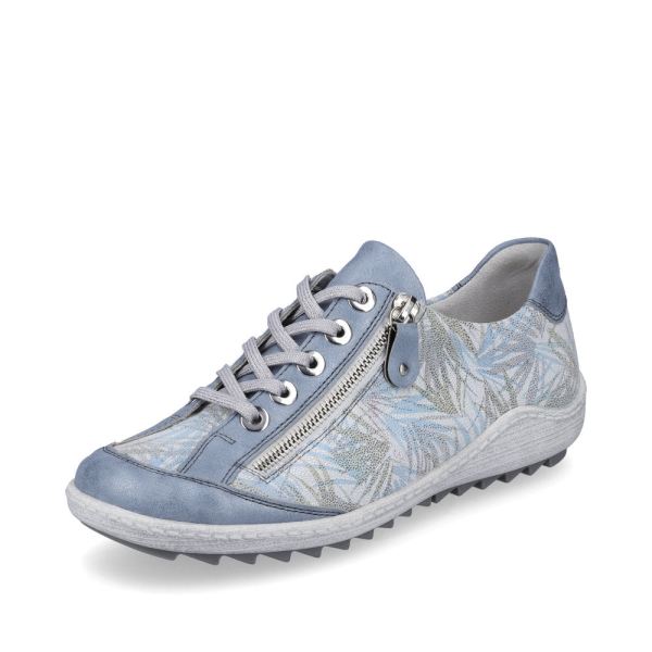 Remonte Women's shoes | Style R1402 Casual Lace-up with zip - Blue Combination | Free Delivery