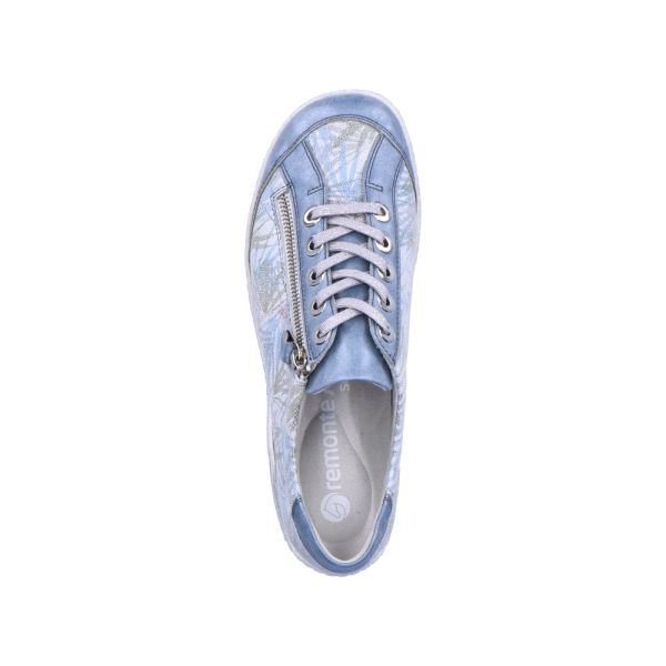 Remonte Women's shoes | Style R1402 Casual Lace-up with zip - Blue Combination | Free Delivery