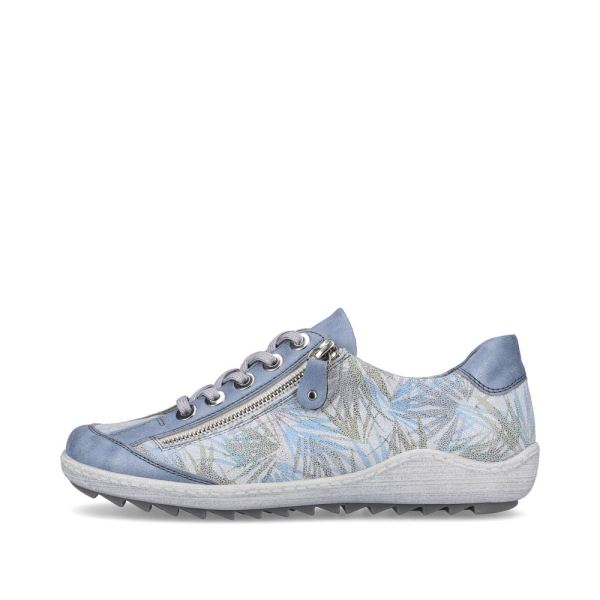 Remonte Women's shoes | Style R1402 Casual Lace-up with zip - Blue Combination | Free Delivery