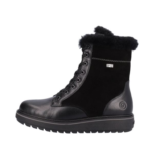 Remonte Suede Leather Women's Mid Height Boots | D0U76 Mid-height Boots - Black | Free Delivery