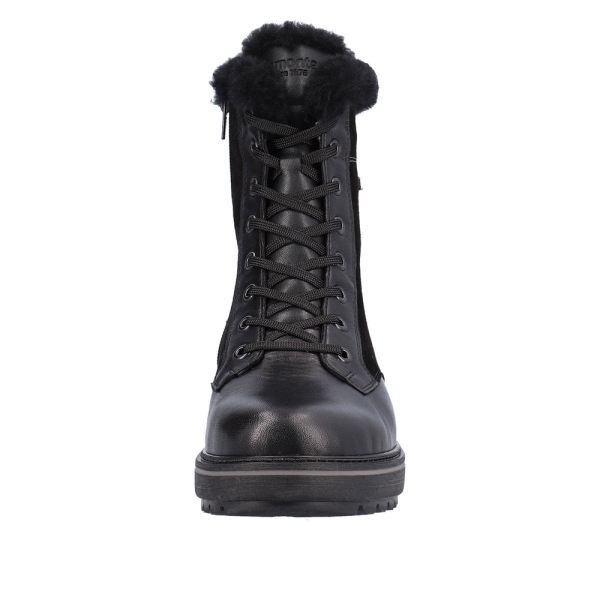 Remonte Suede Leather Women's Mid Height Boots | D0U76 Mid-height Boots - Black | Free Delivery