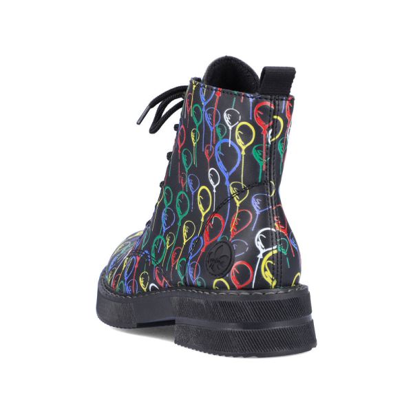 Rieker Synthetic leather Women's Short Boots| 72010-14 Ankle Boots - Black Combination | Free Delivery