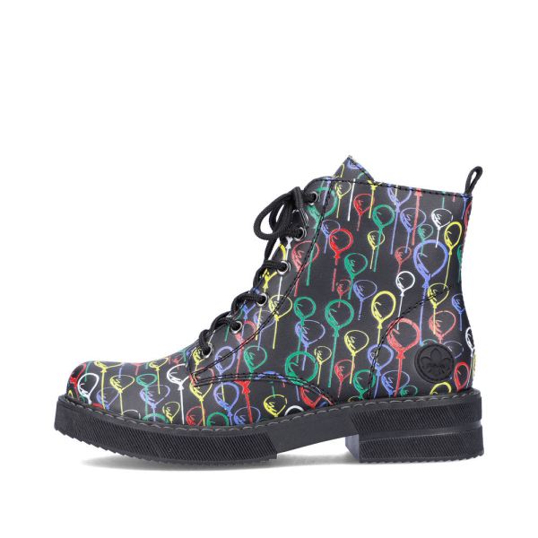Rieker Synthetic leather Women's Short Boots| 72010-14 Ankle Boots - Black Combination | Free Delivery