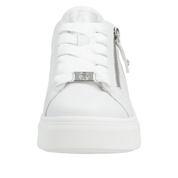 Rieker EVOLUTION Women's shoes | Style W0505 Athletic Lace-up with zip - White | Free Delivery