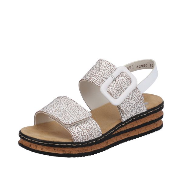 Rieker Women's sandals | Style 62950 Casual Sandal - White | Free Delivery