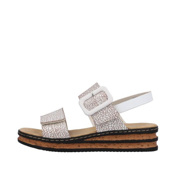 Rieker Women's sandals | Style 62950 Casual Sandal - White | Free Delivery