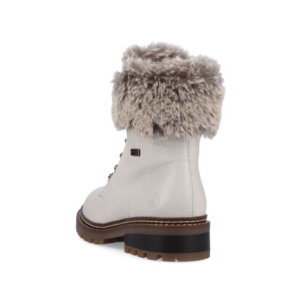 Remonte Leather Women's Short Boots| D0B74 Ankle BootsFiber Grip - White Combination | Free Delivery