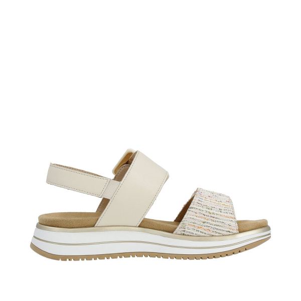 Remonte Women's sandals | Style D1J53 Casual Sandal - Beige Combination | Free Delivery