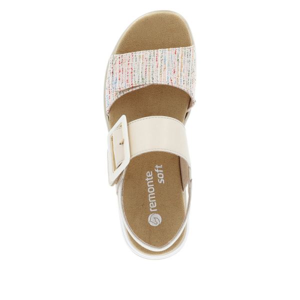 Remonte Women's sandals | Style D1J53 Casual Sandal - Beige Combination | Free Delivery
