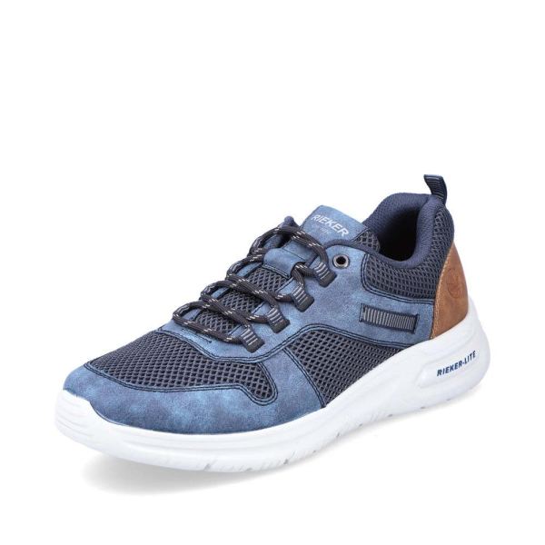 Rieker Men's shoes | Style B7302 Athletic Lace-up - Blue | Free Delivery
