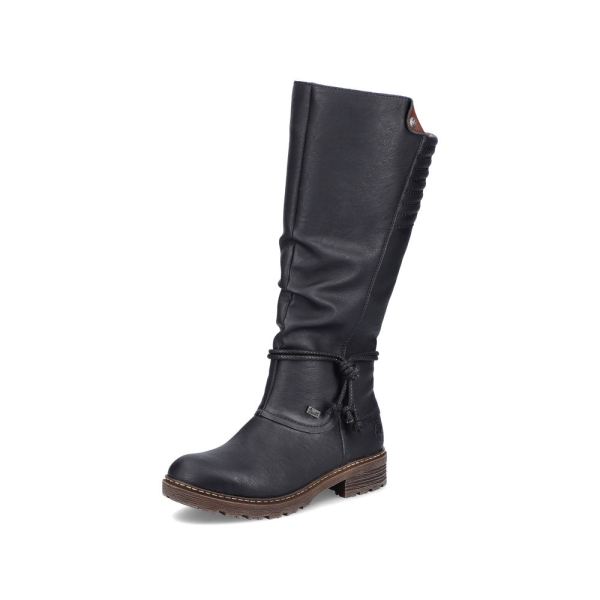 Rieker Synthetic leather Women's Tall Boots| Z4776 Tall Boots - Black | Free Delivery