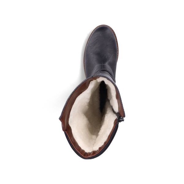 Rieker Synthetic leather Women's Tall Boots| Z4776 Tall Boots - Black | Free Delivery
