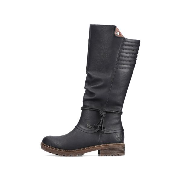 Rieker Synthetic leather Women's Tall Boots| Z4776 Tall Boots - Black | Free Delivery