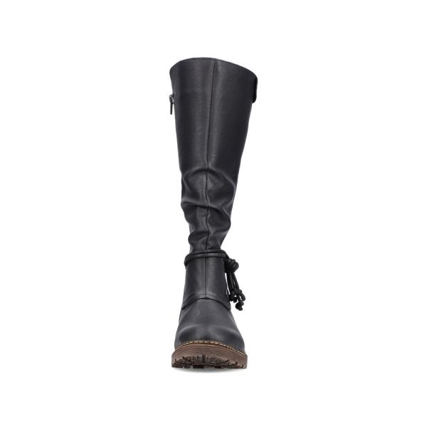 Rieker Synthetic leather Women's Tall Boots| Z4776 Tall Boots - Black | Free Delivery