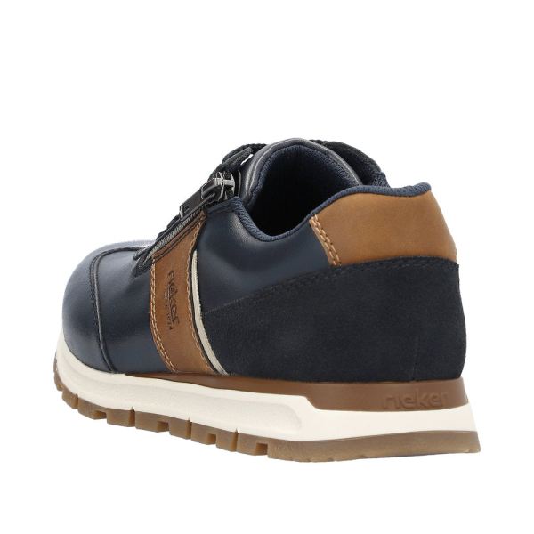 Rieker Men's shoes | Style B0501 Casual Lace-up with zip - Blue | Free Delivery