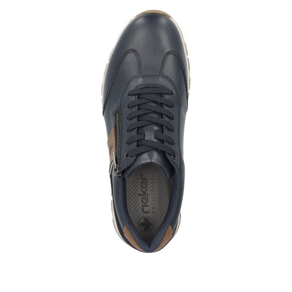 Rieker Men's shoes | Style B0501 Casual Lace-up with zip - Blue | Free Delivery
