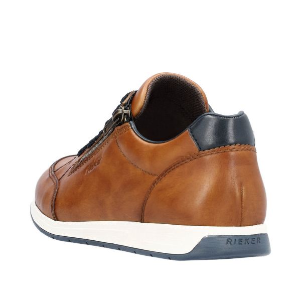 Rieker Men's shoes | Style 11903 Casual Lace-up with zip - Brown | Free Delivery