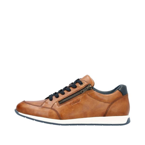 Rieker Men's shoes | Style 11903 Casual Lace-up with zip - Brown | Free Delivery