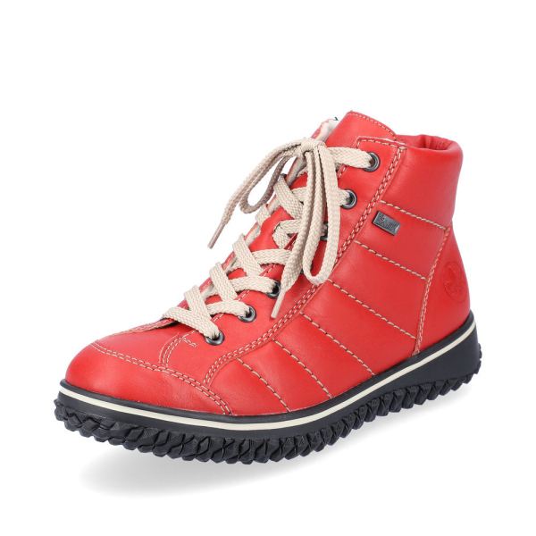 Rieker Synthetic leather Women's Short Boots| Z4215 Ankle Boots - Red | Free Delivery