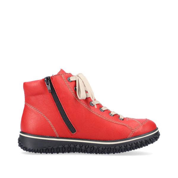 Rieker Synthetic leather Women's Short Boots| Z4215 Ankle Boots - Red | Free Delivery