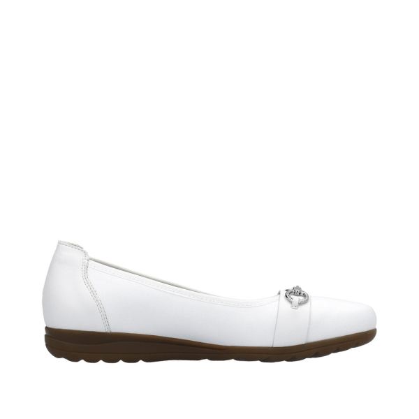 Rieker Women's shoes | Style L9360 Dress Ballerina - White | Free Delivery