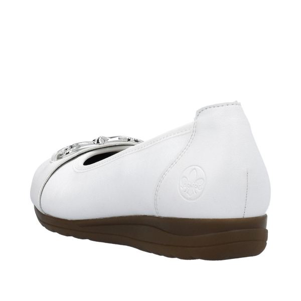 Rieker Women's shoes | Style L9360 Dress Ballerina - White | Free Delivery