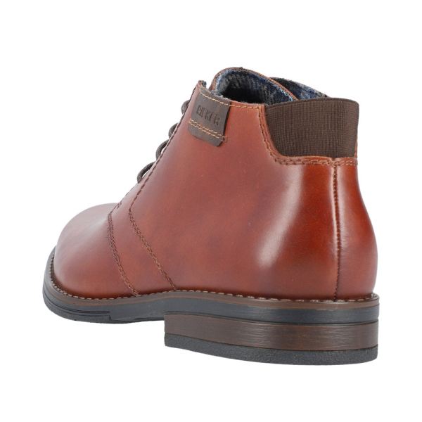 Rieker Leather Men's Boots| 10301 Ankle Boots - Red | Free Delivery