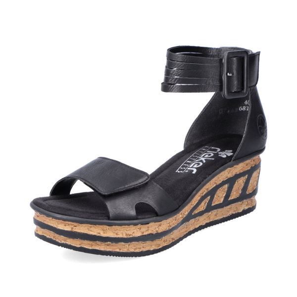 Rieker Women's sandals | Style 68194 Dress Sandal - Black | Free Delivery