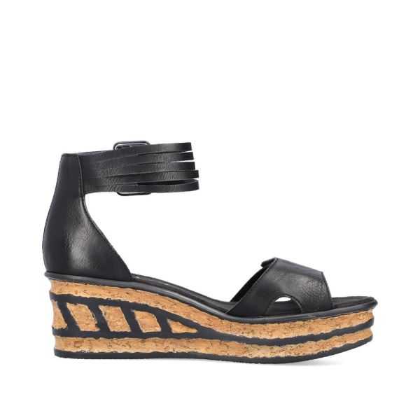 Rieker Women's sandals | Style 68194 Dress Sandal - Black | Free Delivery