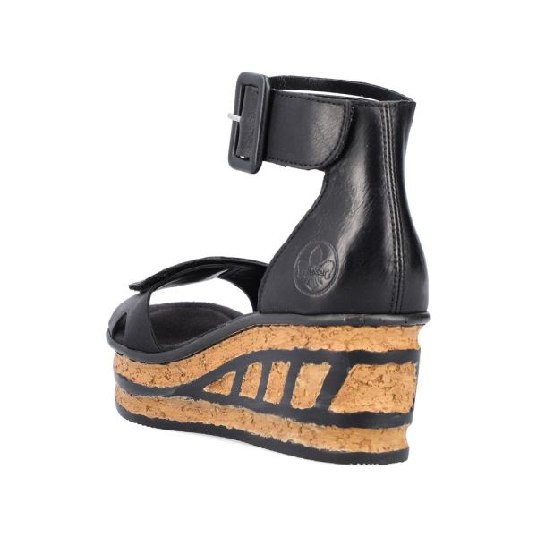 Rieker Women's sandals | Style 68194 Dress Sandal - Black | Free Delivery