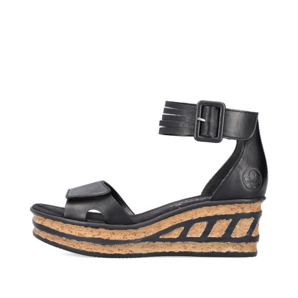 Rieker Women's sandals | Style 68194 Dress Sandal - Black | Free Delivery