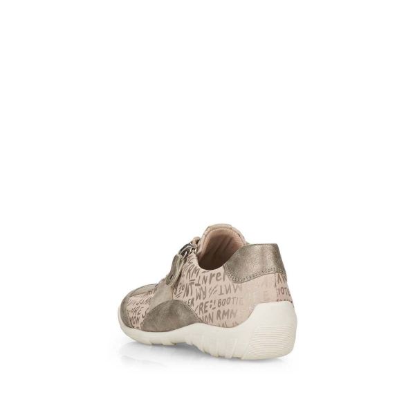 Remonte Women's shoes | Style R3403 Casual Lace-up with zip - Beige Combination | Free Delivery