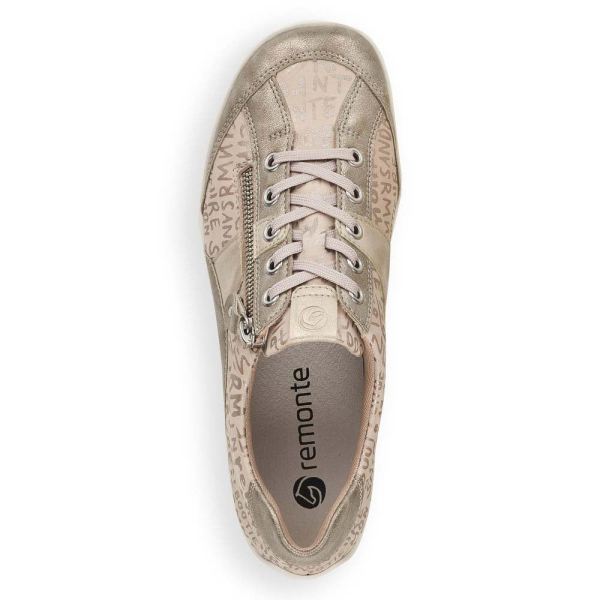 Remonte Women's shoes | Style R3403 Casual Lace-up with zip - Beige Combination | Free Delivery