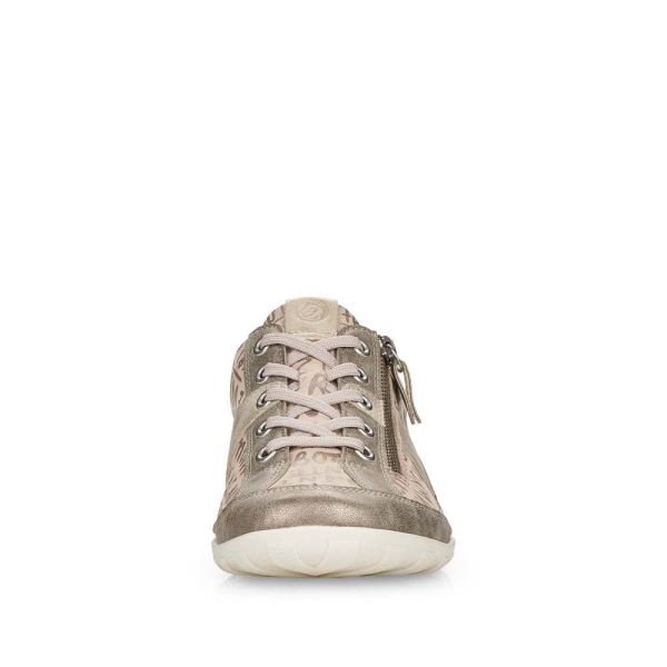 Remonte Women's shoes | Style R3403 Casual Lace-up with zip - Beige Combination | Free Delivery