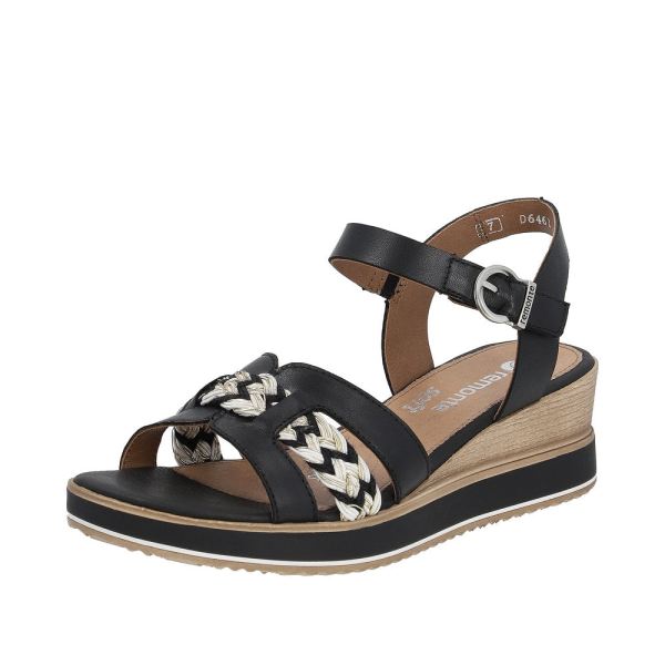 Remonte Women's sandals | Style D6461 Dress Sandal - Black Combination | Free Delivery